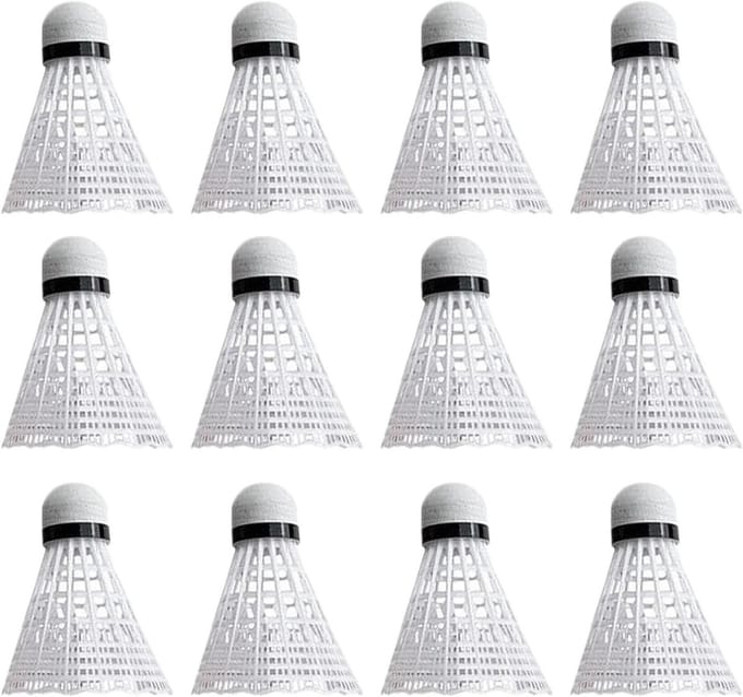 Badminton Ballen - Nylon Pluimen - Sport Training - Scheurvast Materiaal - 12 Stuks - Wit