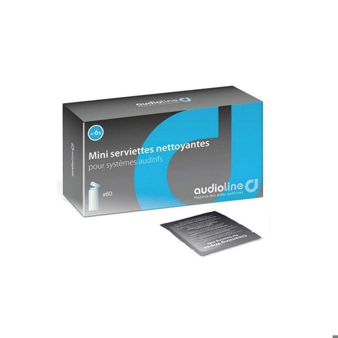 Lingettes nettoyantes entretien Boite de 60 sachets Audioline