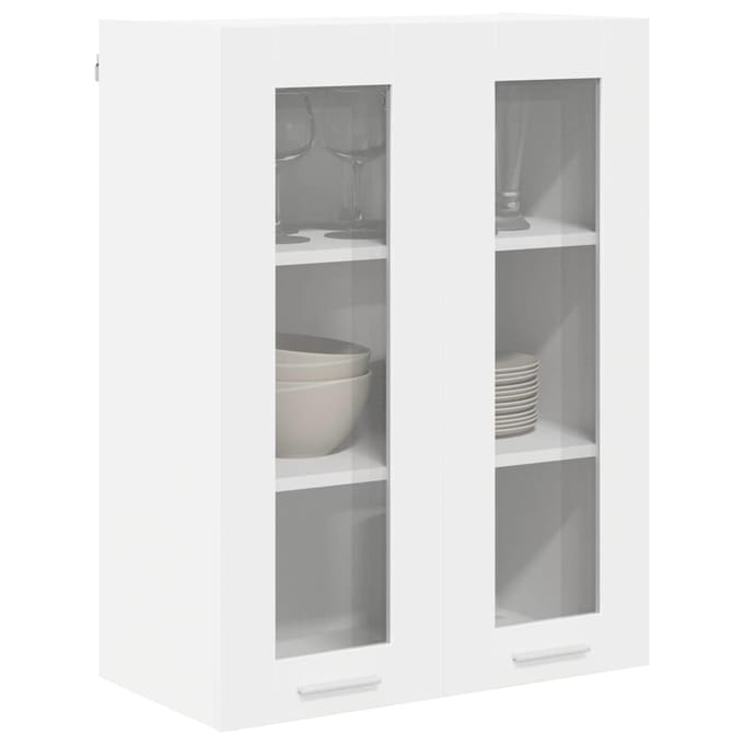 vidaXL - Hangkast - Wit - 60 - x - 31 - x - 80 - cm - Bewerkt - hout