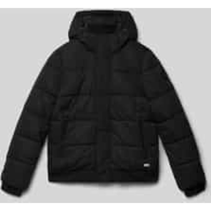Regular fit gewatteerd jack met logopatch, model 'Haswar'