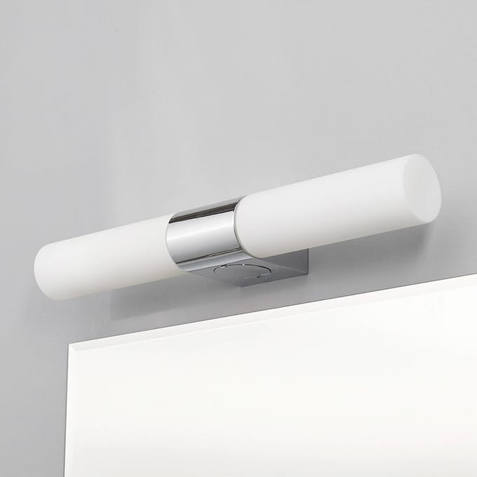 Lindby - Wandlamp - 2lichts - Glas, metaal - H: 6.4 cm - E14 - wit gesatineerd, chroom