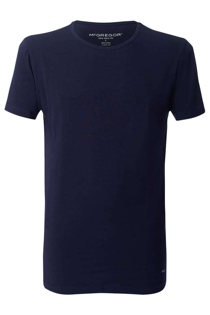 McGregor Premium - Stretch T-shirt - 4-pack Navy Taglia: M | Magliette basic Outlet | Uomo | Blu