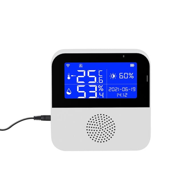 Tuya WIFI Intelligente Temperatuur Vochtigheidssensoren Intelligent Huis Desktop Kantoor Hotel wit