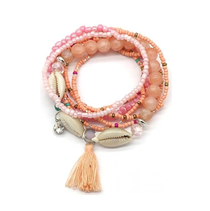 Jomide Armbandjes Set Summervibes - Roze/Oranje