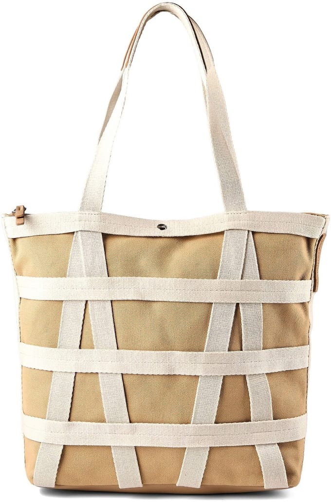 TOM TAILOR shopper Jada Zip Tote Bag Camel Lichtbruin