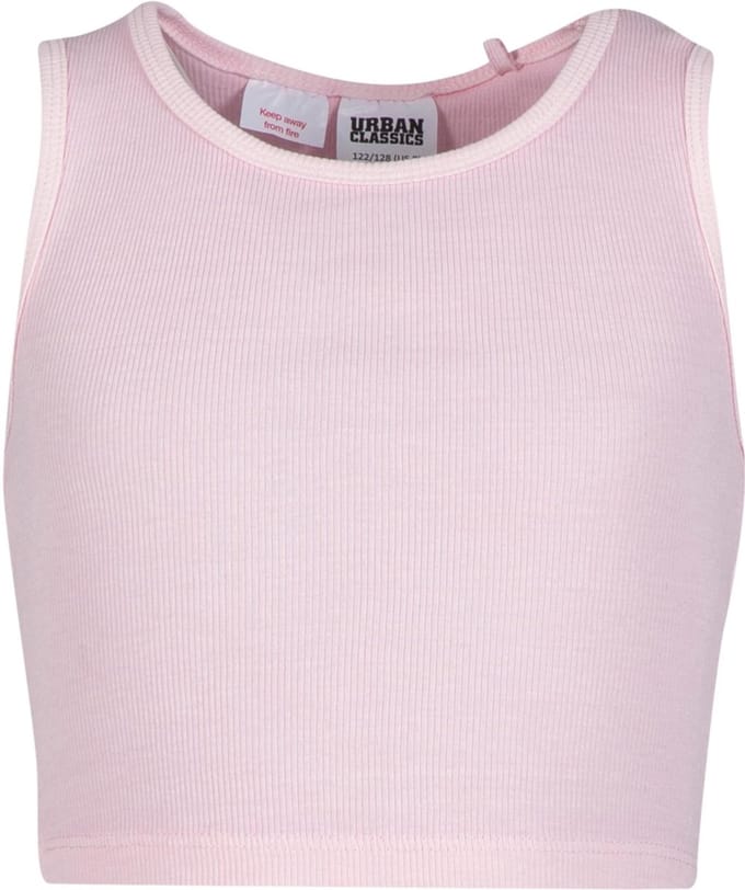 Urban Classics - Washed Rib Jersey Kinder Crop top - Kids 110/116 - Roze