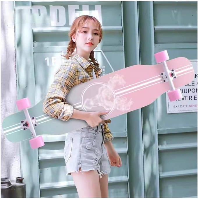 Longboard Skateboard - Cruiser Board - Straat Borstelen - 8 Laags Esdoorn Deck - 106 cm - Stijl B