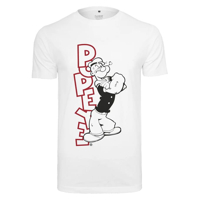 Merchcode Popeye - Popeye Standing Heren Tshirt - XS - Wit
