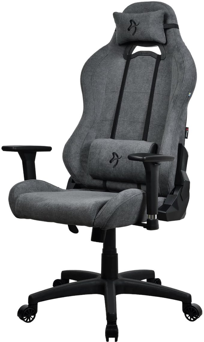 Arozzi Torretta Soft fabric - Ash Stoel - Zachte stof - Tot 120 kg