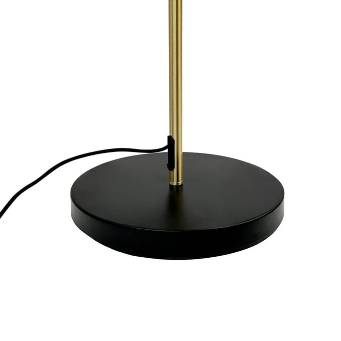 Dyberg Larsen vloerlamp Ocean, zwart/messing, 2-lamps