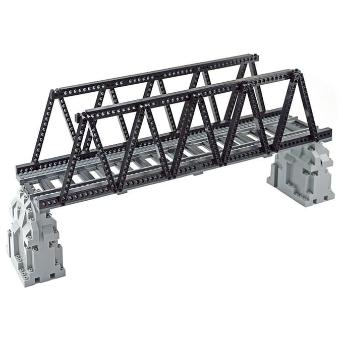 Stadstrein Bufferstop Onderdelen MOC Bouwstenen Creatieve Brug Leduo Assemblage Deeltjes Speelgoed voor Treinstation
