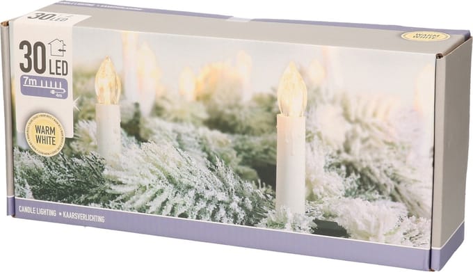 Kaarsverlichting 30 LED - Warm wit