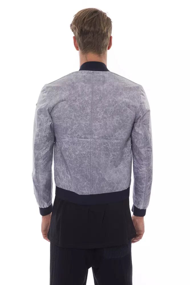 Nicolo Tonetto Grijze Polyester Heren Bomberjack