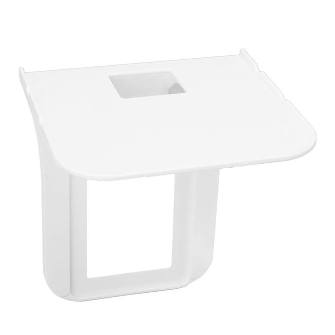 Aan de muur gemonteerde stopcontactplank ABS gatenontwerp eenvoudige oplaadplank telefoon oplaadhouder white