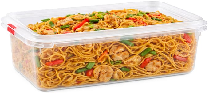 Plasticforte vershoudbakje - met deksel - 32 x 18 x 10 cm - 3.7L - meal prep bakjes