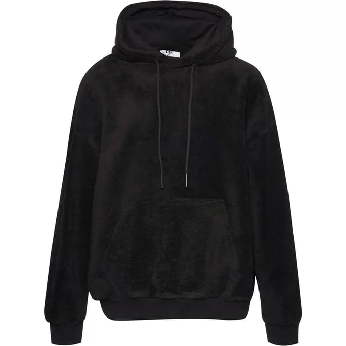 DEF - Teddy Embroidery Hoodie/trui - M - Zwart