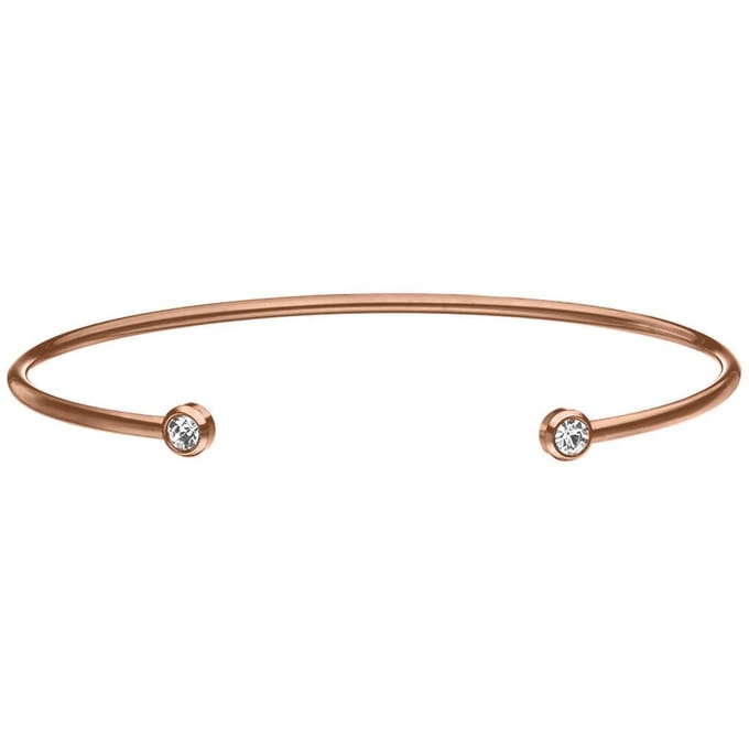 Victorious Dames Armband Roségoudkleurig – Minimalistisch met Bergkristal – 16cm