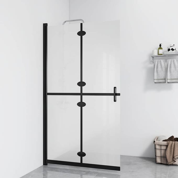 vidaXL - Inloopdouchewand - inklapbaar - 70x190 - cm - ESG-glas - mat