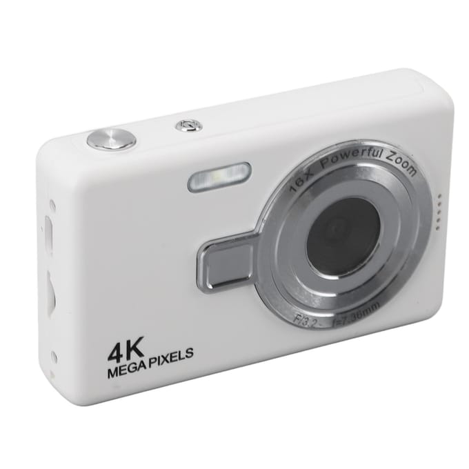 12MP 1080P digitale camera 2,4 inch TFT-scherm 16x zoom autofocus digitale zakcamera voor studenten wit