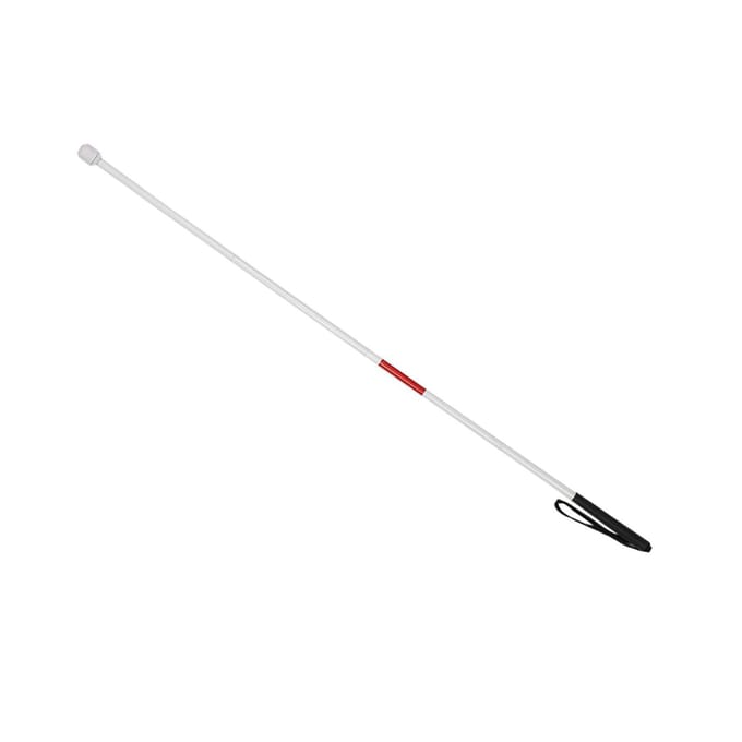 Canne pliante en alliage d'aluminium à 4 sections de 127 cm pour les aveugles white