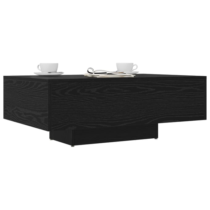 vidaXL - Salontafel - Zwart - Eiken - 85 - x - 55 - x - 31 - cm