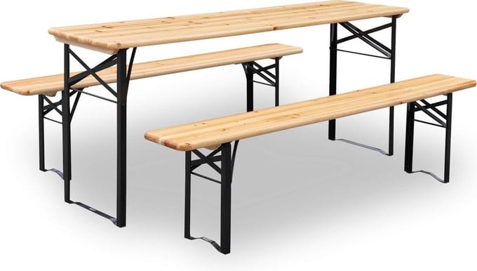 sweeek - Tuintafel met banken bayonne, 177x495x755cm
