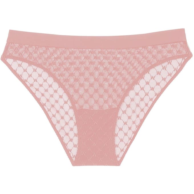 Wolford Bikinibroekjes met monogram en kant voor dames (Roze)