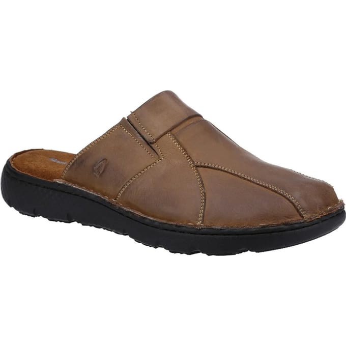 Hush Puppies Heren Carson Leren Muiltjes (Bruin)