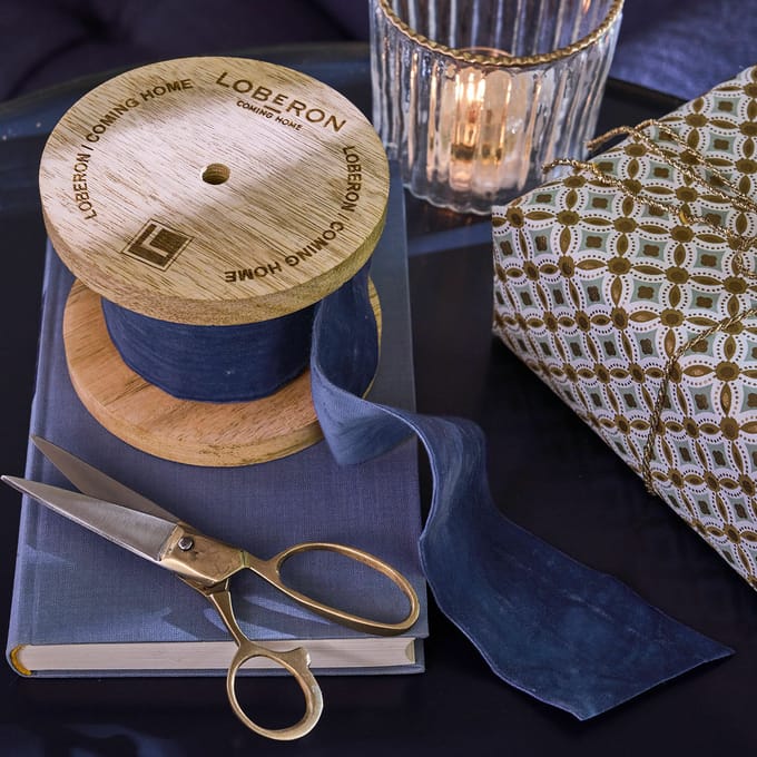 LOBERON Fluwelen lint Phaedra donkerblauw