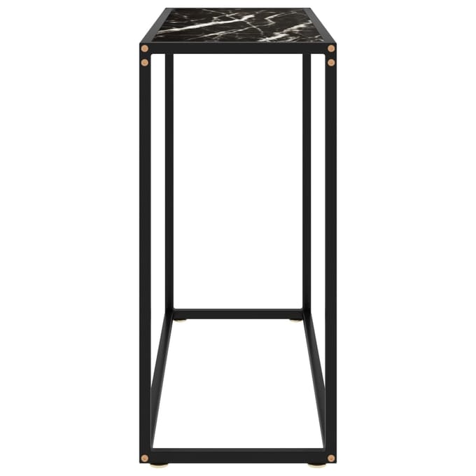 vidaXL - Wandtafel - 80x35x75 - cm - gehard - glas - zwart