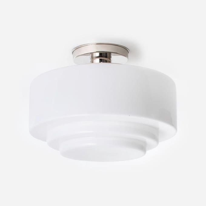 Plafonnière Getrapt Ø 35 20's Nikkel - Art Deco Trade