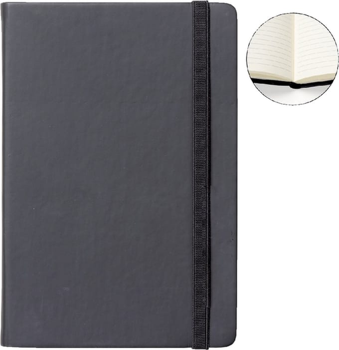 Quantore - Notitieboek A5 zwart - 3 stuks - Lijn