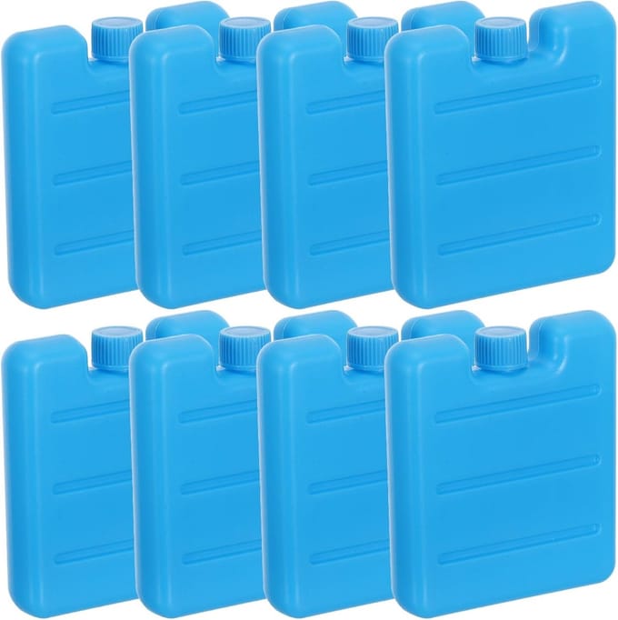 Herbruikbare Koelblokken - Compacte Ijszakken - Koelboxen Vullen - Langdurige Koeling - 8x7.5x1.8cm - Blauw
