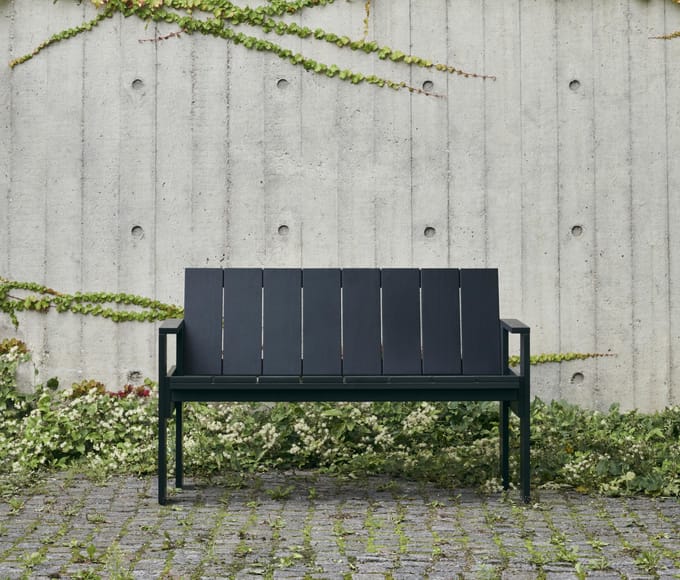 HAY Crate Eetkamerbank - black