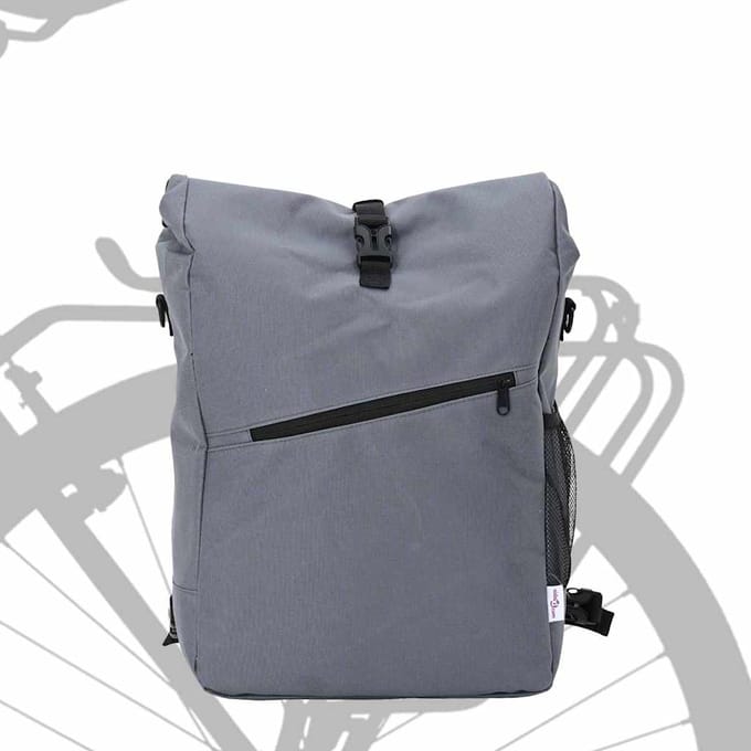 vidaXL - Fietstas - Grijs - 33 - x - 16 - x - 60 - cm - Polyester