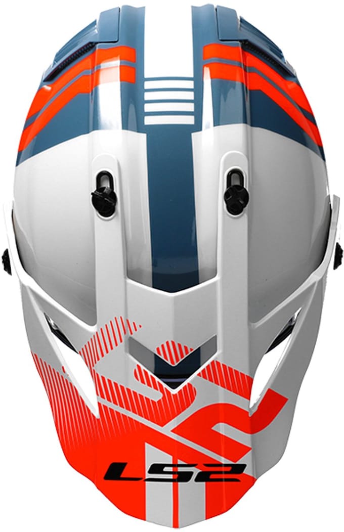 LS2 MX436 Pioneer Evo Evolve Wit Kobalt Adventure Helm - Maat 2XL - Helm