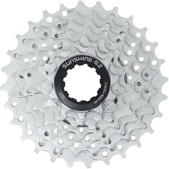 Mountainbike cassette P2R Shine Shimano-Sram 7 v 11-28 T