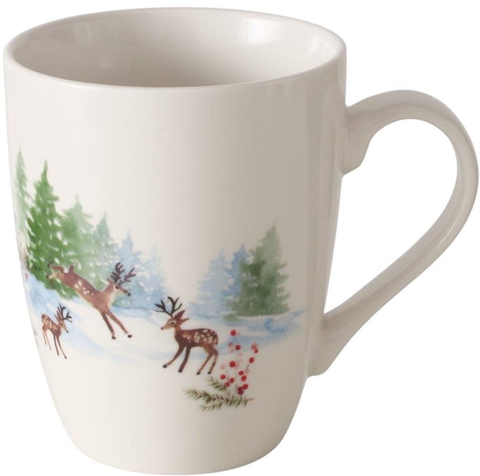 Boltze Home mok porselein Roxy 340ml winterprint vaatwasserbestendig.