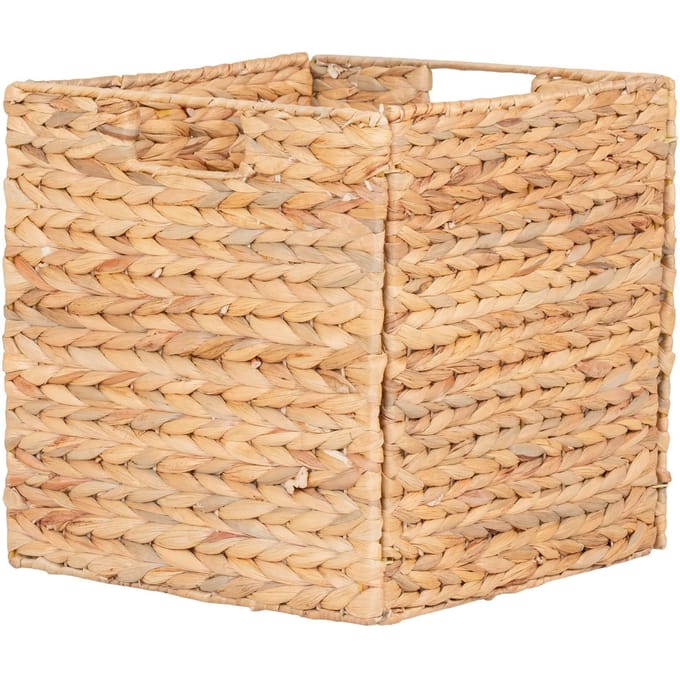 Passo Basket - Opvouwbare mand in waterhyacint 30x30x30 cm