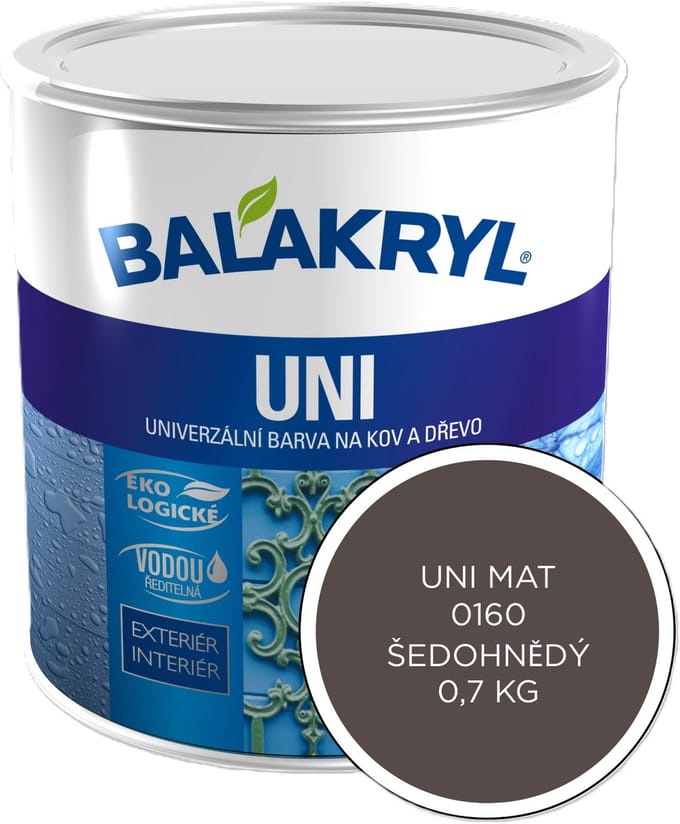 Balakryl UNI MAT 0,7kg, 0160 grijsbruin