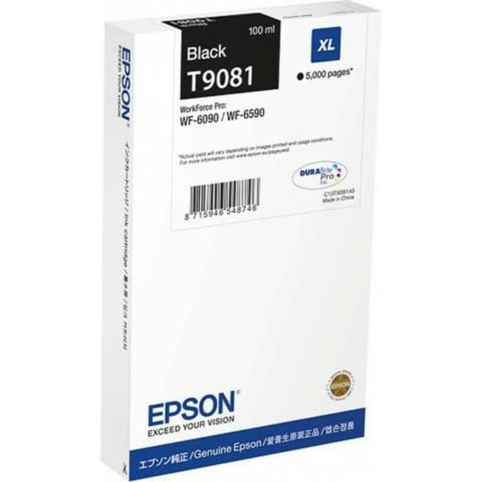 Epson T9081 inktcartridge zwart hoge capaciteit (origineel)