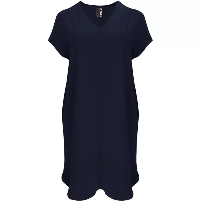 V-hals Korte Mouw Jurk Dames Mat Fashion Airwashed