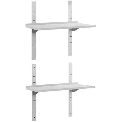 GGM Gastro Dubbele RVS wandschap ECO - 1000x400mm zilver