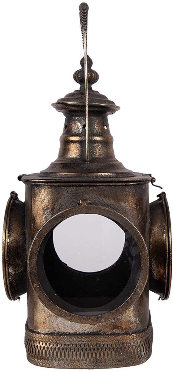 Clayre & Eef Lantaarn 23x23x48 cm Bruin Metaal