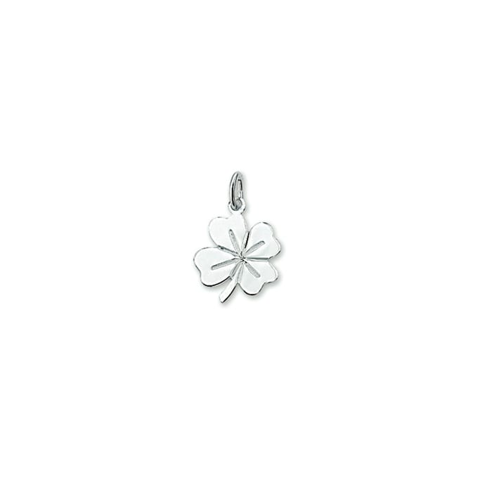 Zilver Gerhodineerde Hanger klavertje 1329792