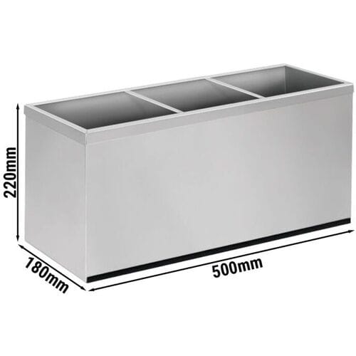 GGM Gastro RVS frame voor sausdispensers - 3x 2 L - passend voor SEK2 zilver