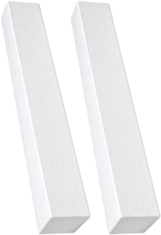Piepschuim vormen - baksteen - 2x - 60 x 7,5 x 7,5 cm - styropor hobby / DIY vorm - basis knutselfiguren