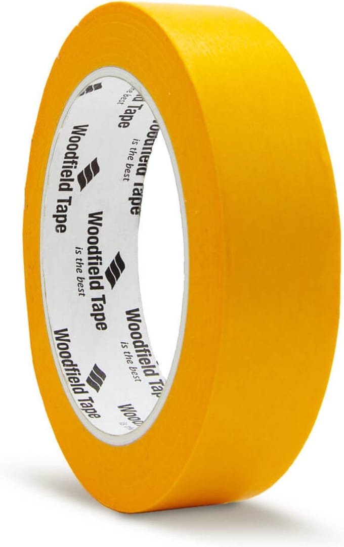 Woodfield Schilderstape UV Bestendig 25 mm x 50 m – Afplaktape voor Binnen & Buiten – Topliner & Fineliner