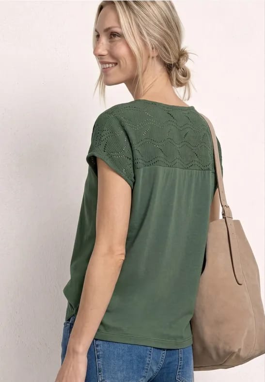 Shirt met gestructureerde mix
