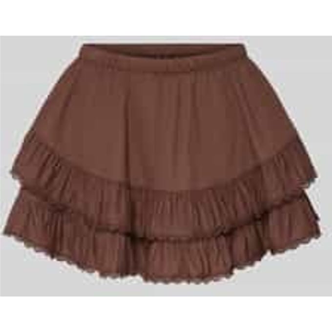 Minirok van viscosemix met volantrand model 'Frill'